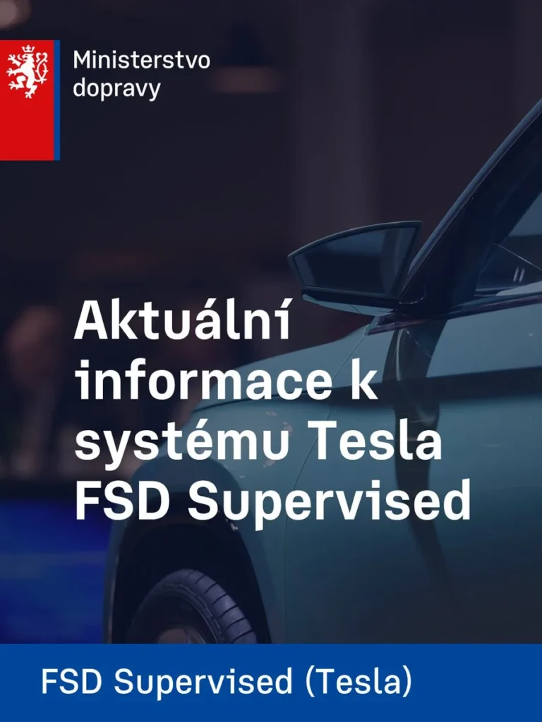 Ministerstvo dopravy k systému Tesla FSD: V ČR se zatím neschvaluje a nejedná se o autonomní řízení