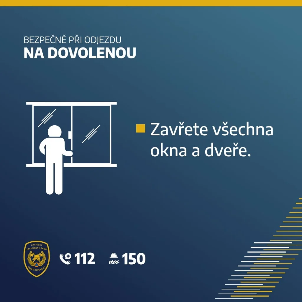Rady hasičů před odjezdem na dovolenou: jak správně zabezpečit domov před požárem a havárií Rady hasičů před odjezdem na dovolenou: jak správně zabezpečit domov před požárem a havárií